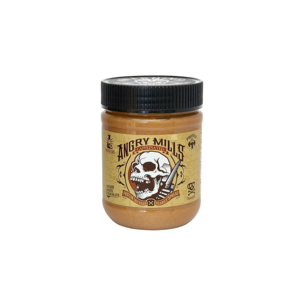 Protein Spreads Sinister Labs Angry Mills Protein Peanut Spread Caffeinated 12oz
