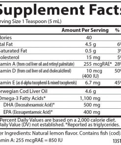 Essential Fatty Acids Carlson Labs Cod Liver Oil Liquid 500ml