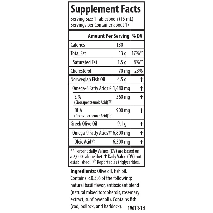 Essential Fatty Acids Carlson Labs Olive Your Heart Olive Oil 250ml