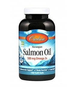 Essential Fatty Acids Carlson Labs Salmon Oil 500mg 180 + 50 Soft Gels