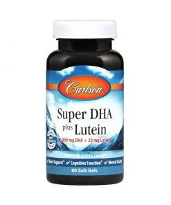 Carlson Labs Super DHA + Lutein 60 Soft Gels Essential Fatty Acids