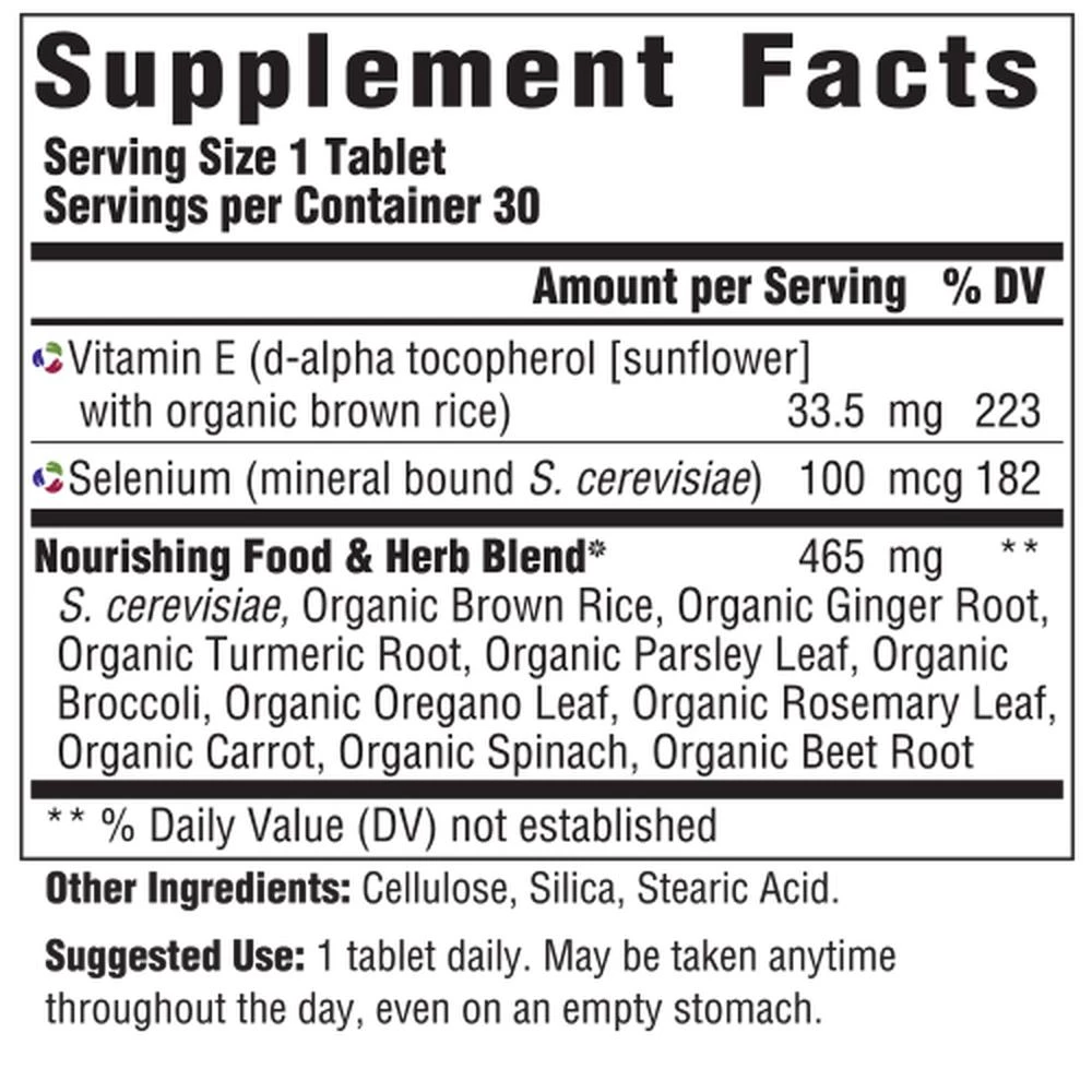 Mega Food Vitamins MegaFood E & Selenium 60T