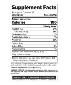 Ketogenic FinaFlex 100% Keto Food 1lb