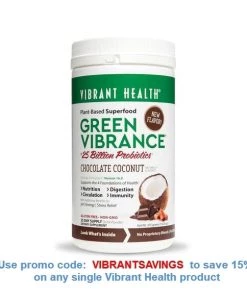 Vibrant Health Green Vibrance Chocolate Coconut 25 Servings Greens & Reds