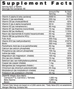 Gaspari Nutrition Anavite Multi Vitamin 180T Multi-Vitamin
