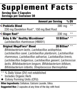 Mega Food Digestive Support & Probiotics MegaFood Megaflora For Baby & Me 60C