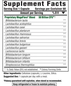 Mega Food Digestive Support & Probiotics MegaFood Megaflora Plus 30C