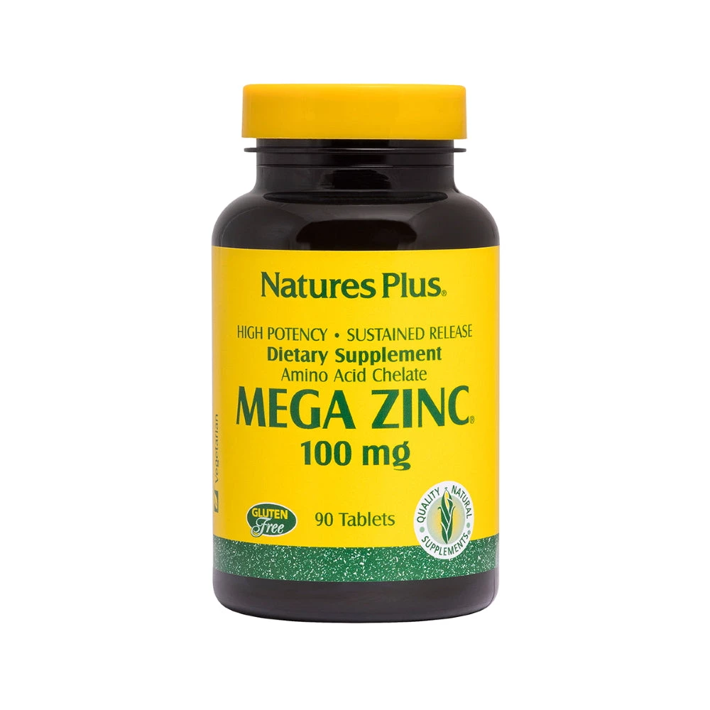 Immune Support Nature's Plus Mega Zinc 100mg Sustained Release 90T