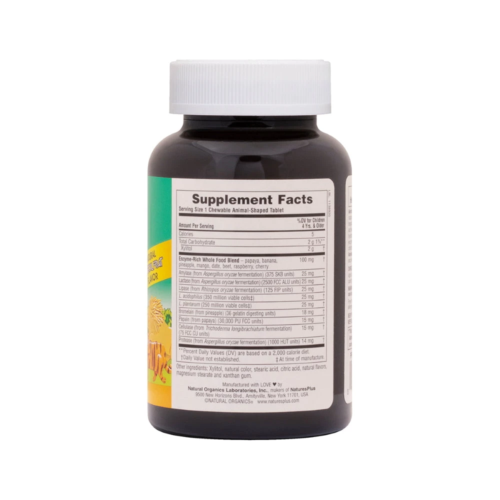 Children's Vitamins Nature's Plus Tummy Zyme Children's Chewable Digestive Aid 90T