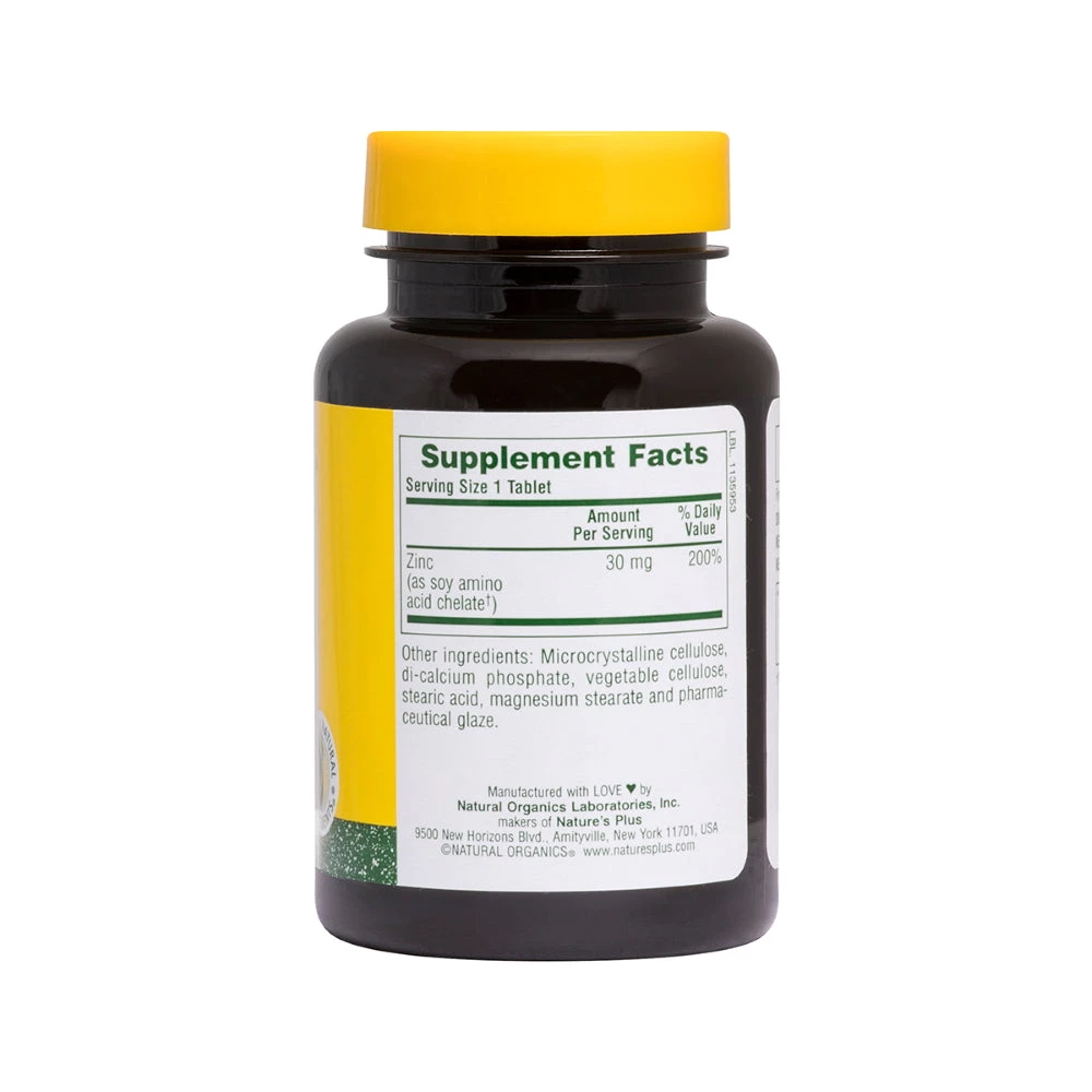 Immune Support Nature's Plus Zinc 30mg 90T