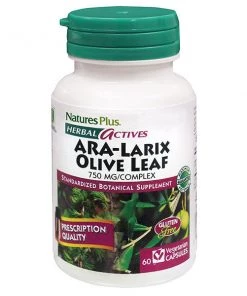 Herbs Nature's Plus Herbal Actives ARA-Larix/Olive Leaf 750mg Complex 60VC - Discontinued