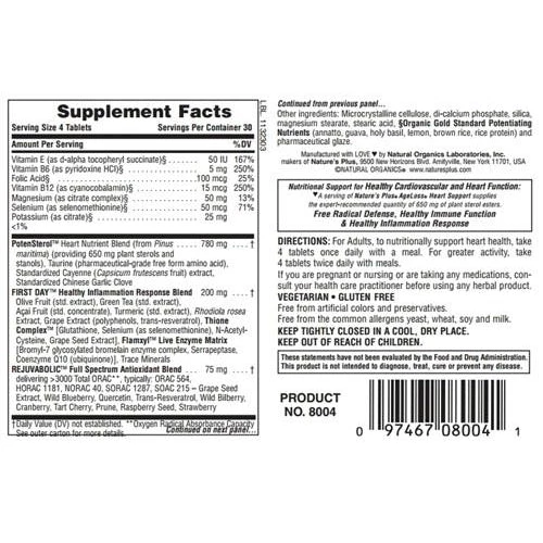 Anti Aging Nature's Plus AgeLoss Heart Support 120T