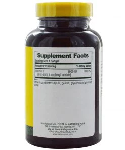 Vitamins Nature's Plus Vitamin E 1000IU 60SG