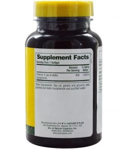 Nature's Plus Mixed Tocopherol Vitamin E 400IU 60SG