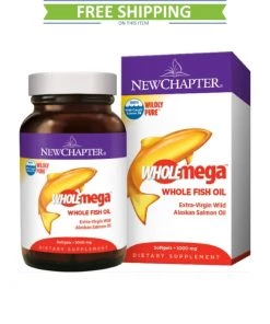 New Chapter Wholemega Whole Fish Oil 120SG Essential Fatty Acids