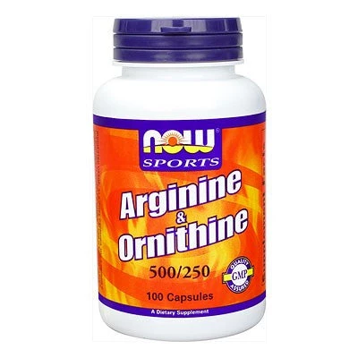 Now Foods L-Arginine/Ornithine 500/250mg 100C Amino Acids