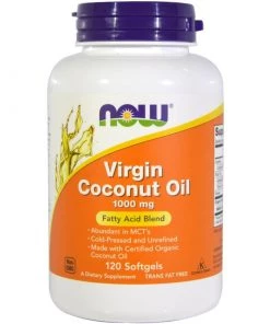 Now Foods Virgin Coconut Oil 1000mg 120SG Essential Fatty Acids