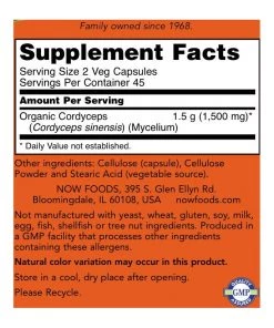 Now Foods Cordyceps 750mg 90c