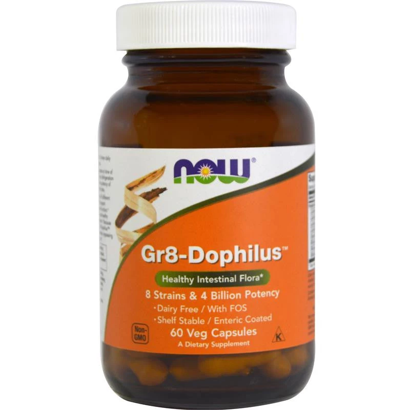 Digestive Support & Probiotics Now Foods Gr8 Dophilus 60VC