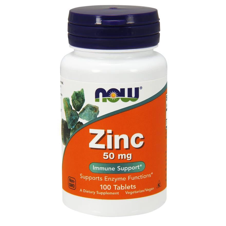 Now Foods Zinc Gluconate 50mg 100T Immune Support