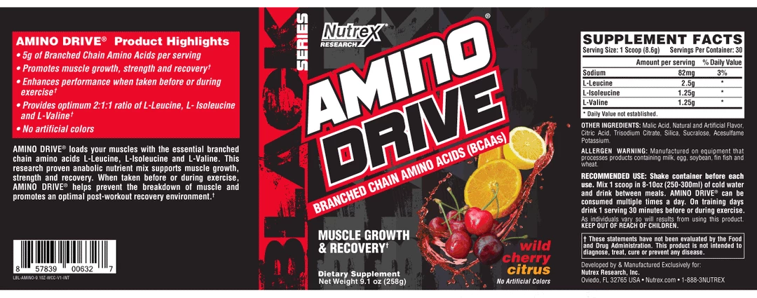 Nutrex Amino Drive 30 Servings Amino Acids