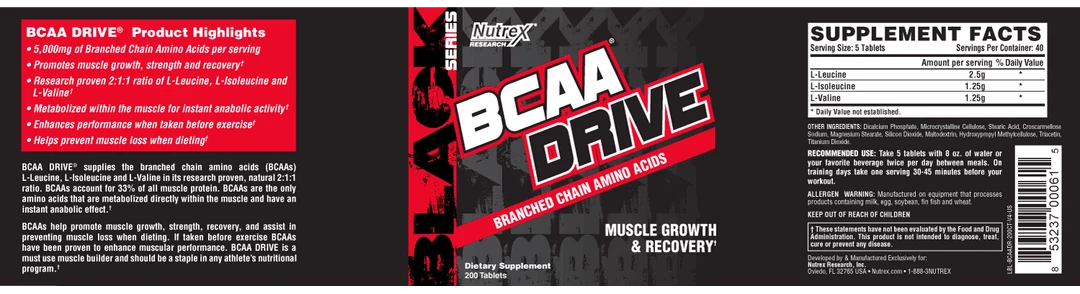 Nutrex BCAA Drive 200T Amino Acids