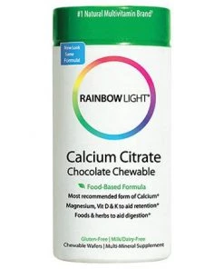 Rainbow Light Calcium Citrate Chocolate Chewable 45 Wafers Bone & Joint Health