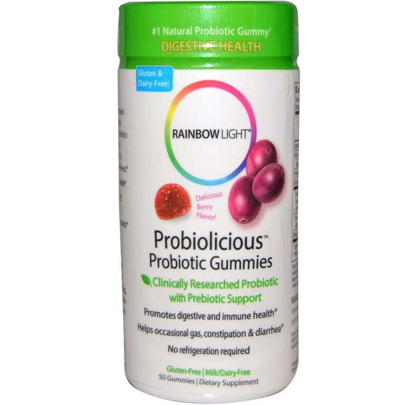 Digestive Support & Probiotics Rainbow Light Probiolicious Gummies 50ct