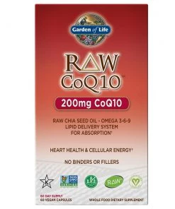 Brain Health Garden Of Life Raw Co-Q10 200mg 60VC
