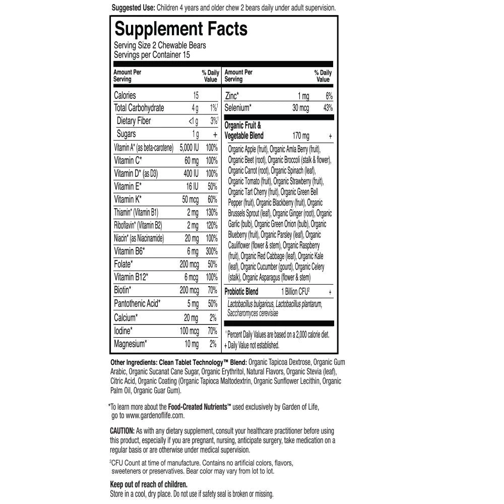 Garden Of Life Vitamin Code Kids Multivitamin 30CT Children's Vitamins