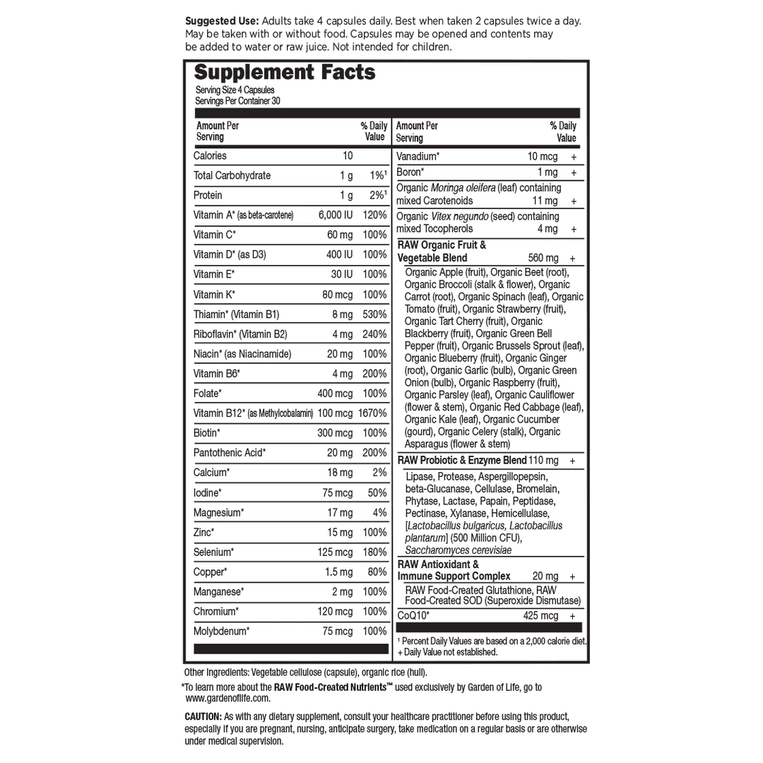 Men's Health Garden Of Life Vitamin Code Men's Multivitamin 120VC