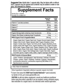 Garden Of Life Vitamin Code Raw Antioxidants 30VC