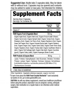 Garden Of Life Vitamin Code Raw Vitamin C 60VC