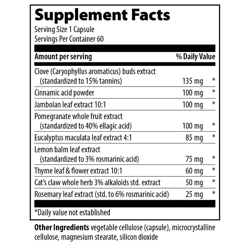 Vibrant Health Bacterial Defense 60c Immune Support