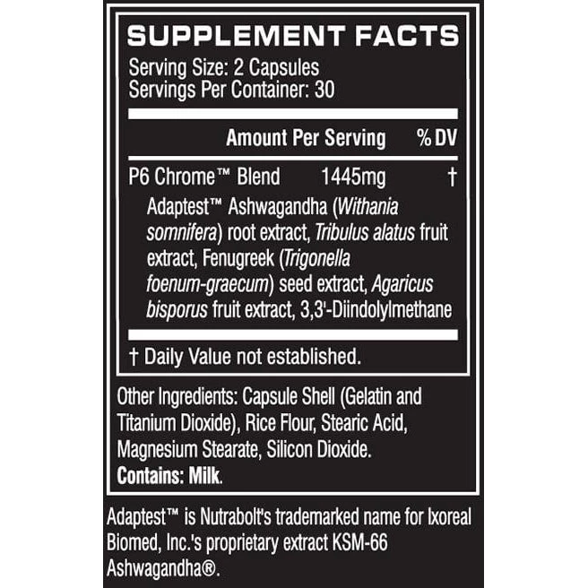 Testosterone Support Cellucor P6 Chrome 60C