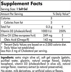 Nordic Naturals Vitamin D3 1000IU 120sg