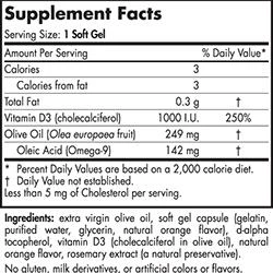 Nordic Naturals Vitamin D3 1000IU 120sg