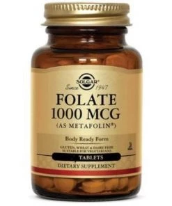 Hair Skin & Nails Solgar Folate 1000mcg 120T