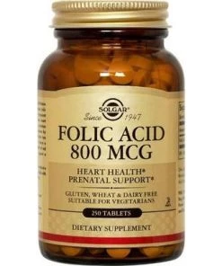Solgar Folic Acid 800mcg 250C Hair Skin & Nails
